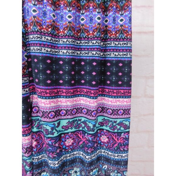 Colorful Boho Patterned Stretch Leggings Size S Womens Elastic Waist - Picture 4 of 9